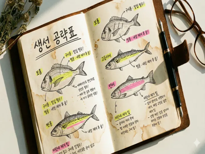 [FISH LAB Bonus] 캡처 필수! 생선별 '찰떡 소스' & '온도' 치트키