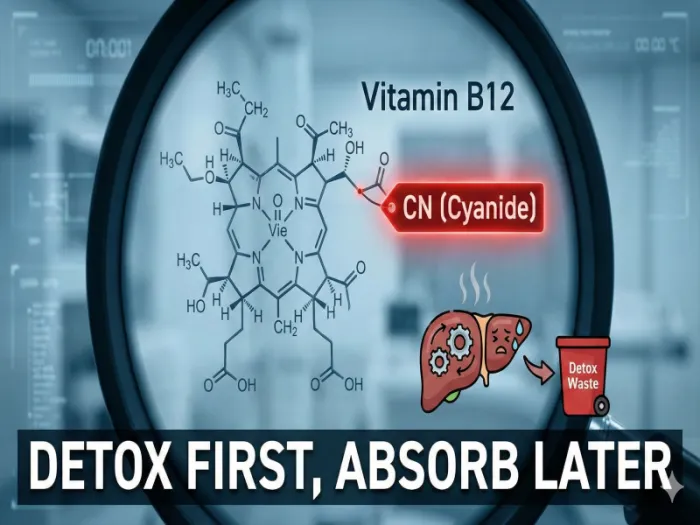 [폭로] 비타민 먹고 더 피곤한 이유? 당신이 '청산가리(시안화물)'를 해독하느라 간을 혹사시켰기 때문입니다 (B12의 배신)
